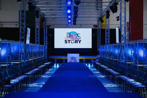 Empty catwalk of Dress Your Story fashion show with Amazon Italy