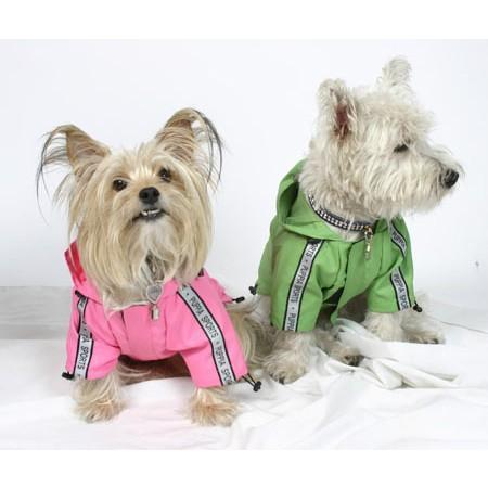 pink dog raincoat