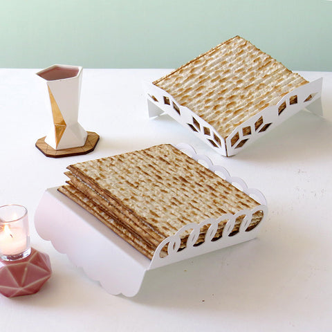 Passover unique gift - Modern Matzah tray- Perfect Seder hostess gift –  Armadillo Judaica Lovers
