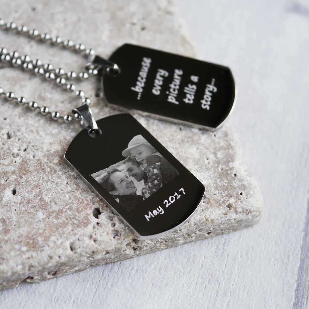 engraved dog tags jewelry