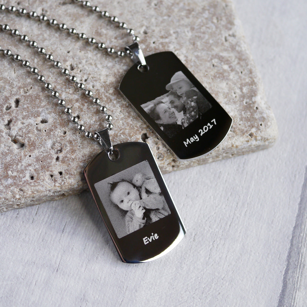 custom engraved dog tag necklace