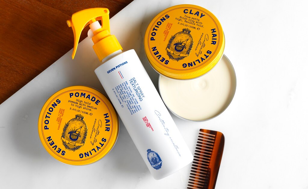 natural hair styling products - pomade clay sea salt spray