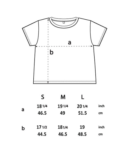 SIZE CHART fitted crop top 