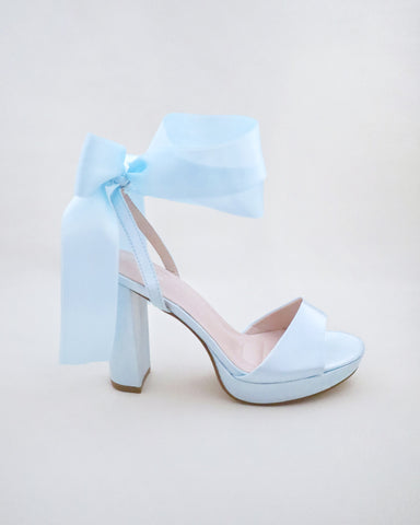 Amelia - Light Blue Heels – Prologue Shoes