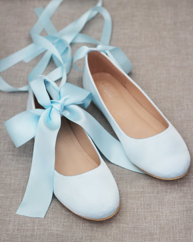 light blue ballet shoes