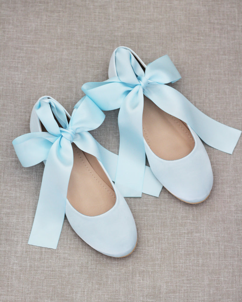 light blue ballerina flats