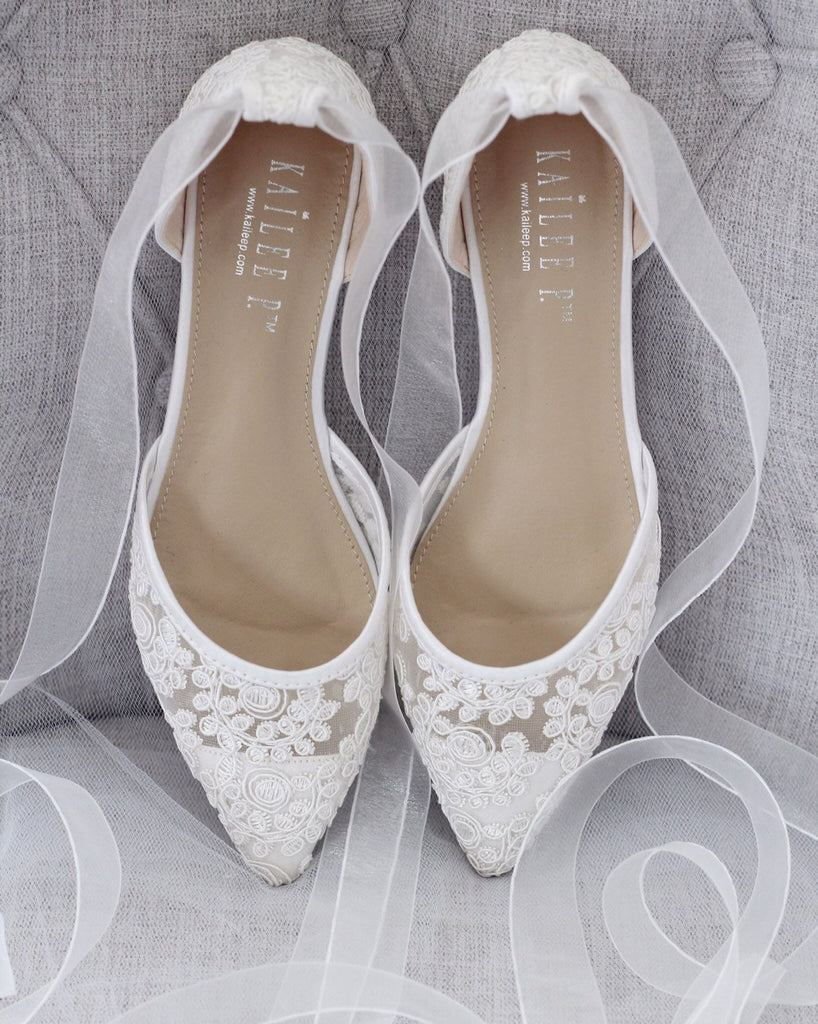 sheer bridal shoes