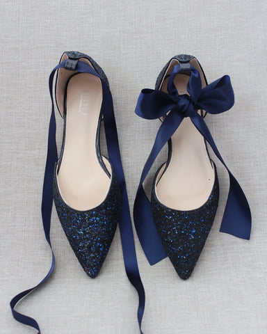 navy blue bride shoes