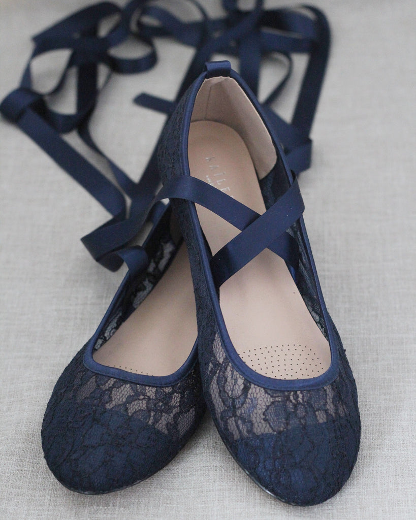 lace up flats round toe