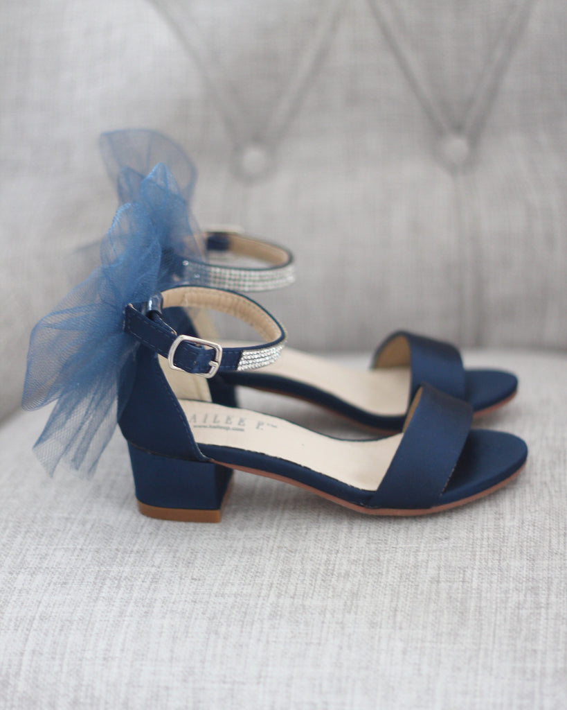 navy blue heels with bow