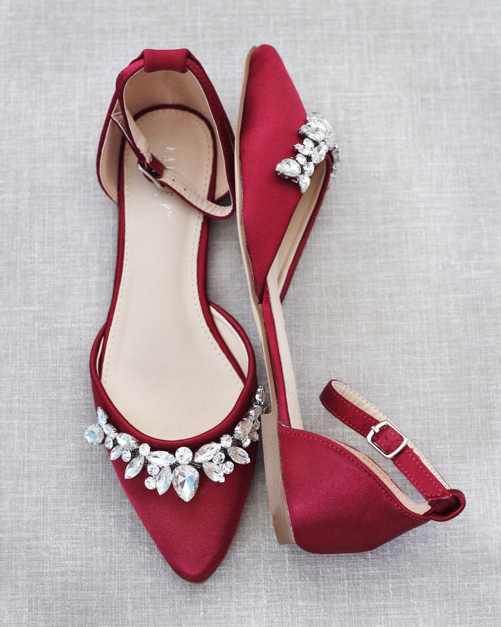 Burgundy Shoes For Women, Wedding Shoes, Bridesmaids Shoes, Glitter ...