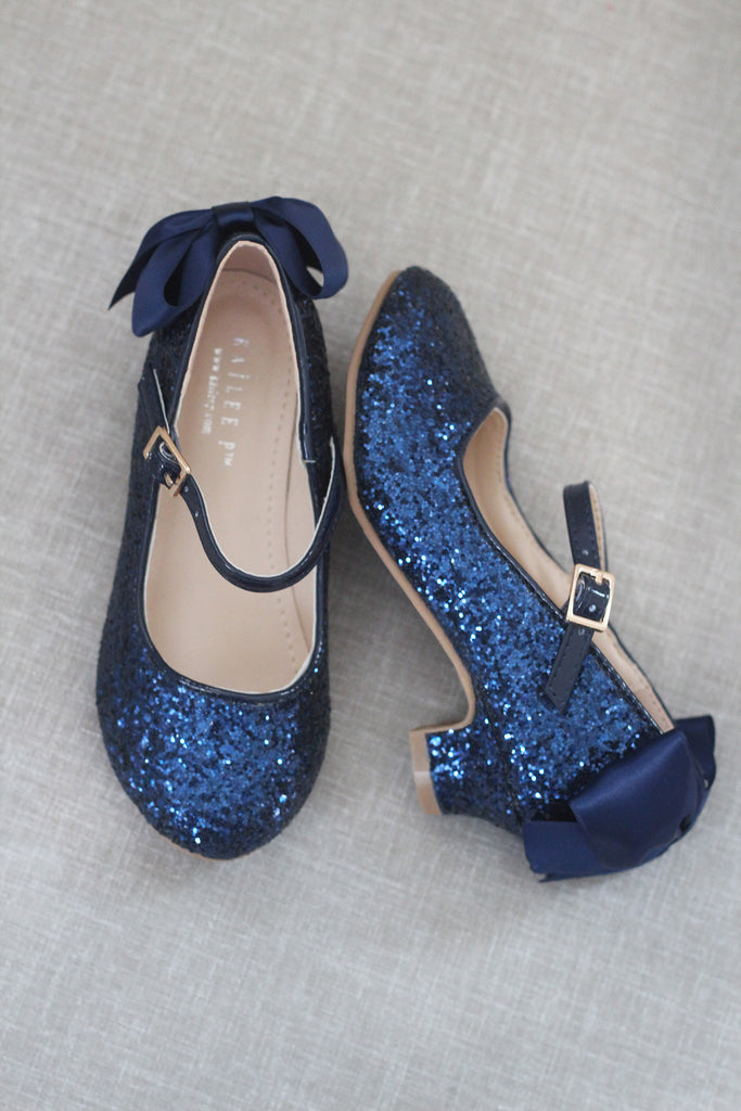 MIDNIGHT BLUE Rock Glitter Mary Jane 