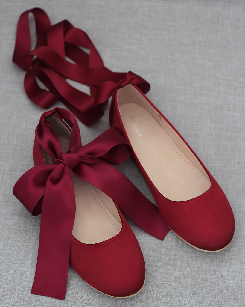 flats with ankle ribbon