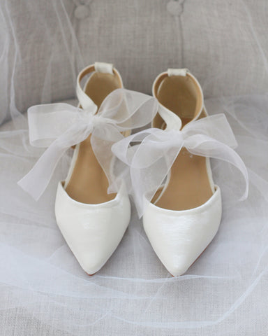 ivory pointed flats