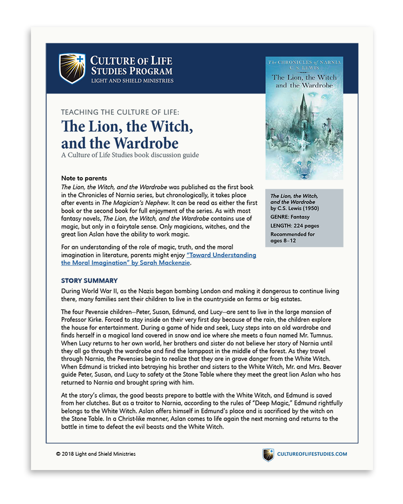 Book Discussion Guide: The Lion, the Witch, and the Wardrobe by 