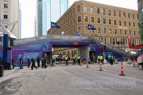 Birkie International Bridge stationed downtown Minneapolis, MN for Superbowl 52