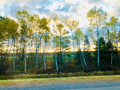 Pretty sunrise as the leaves and seasons change in Hayward, WI