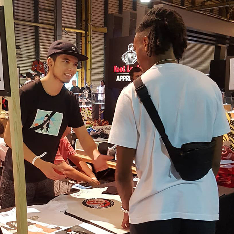 KEEGAN meeting a supporter at a pop-up @ Printworks in 2018.