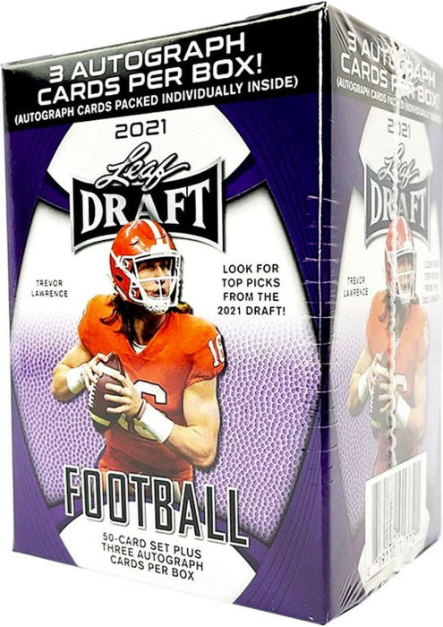 2021 Leaf Draft Football Hobby Blaster Box - 50 Cards