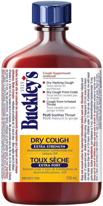 Buckley’s Dry Cough Extra Strength Cough Suppressant Syrup - 150mL