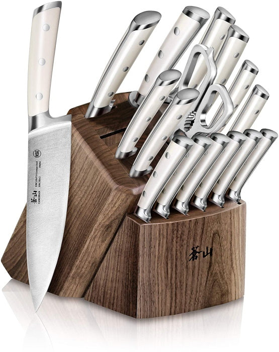 Cangshan S1 Series 1022599 German Steel Forged 17-Piece Knife Block Set - Walnut