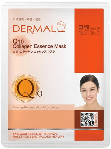 Dermal Korea Collagen Essence Full Face Facial Mask Sheet - 16-Count Combo Pack