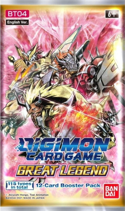 Digimon Card Game: Great Legend (BT04) Booster Box - 24 Packs