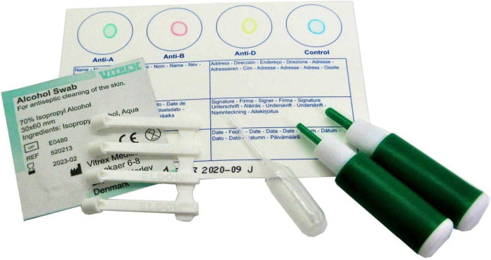 Eldoncard Blood Type Test - Complete Blood Typing Kit - 5 Pack