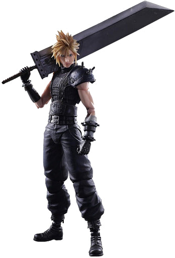 Final Fantasy VII Remake - Play Arts Cloud Strife & Hardy Daytona Action Figures