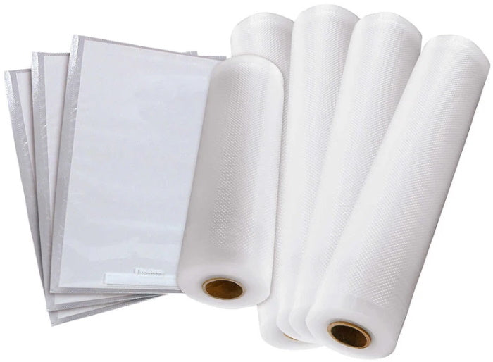 FoodSaver Combo Pack 8 Inch & 11 Inch Rolls & 36 Heat-Seal Pre-Cut Bags