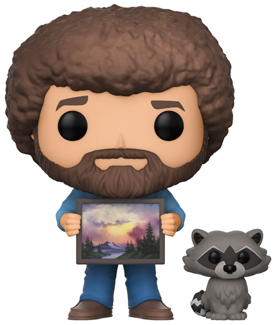 Funko POP! Television - The Joy of Painting: Bob Ross with Raccoon Vinyl Figure - #558