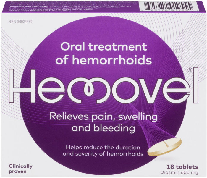 Hemovel Oral Treatment of Hemroids - 18 Tablets
