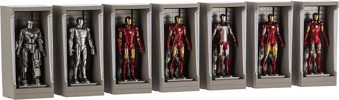Hot Toys Iron Man 3 Iron Man Hall of Armor Minature Collectible - 7-Piece Set
