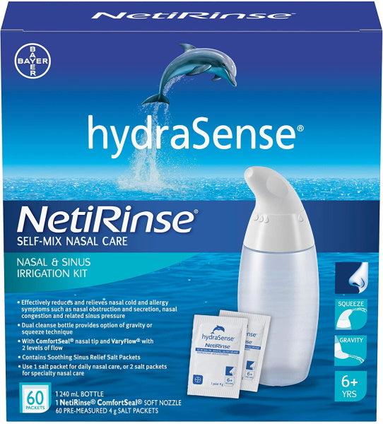 HydraSense NetiRinse 2-in-1 Nasal and Sinus Irrigation Kit