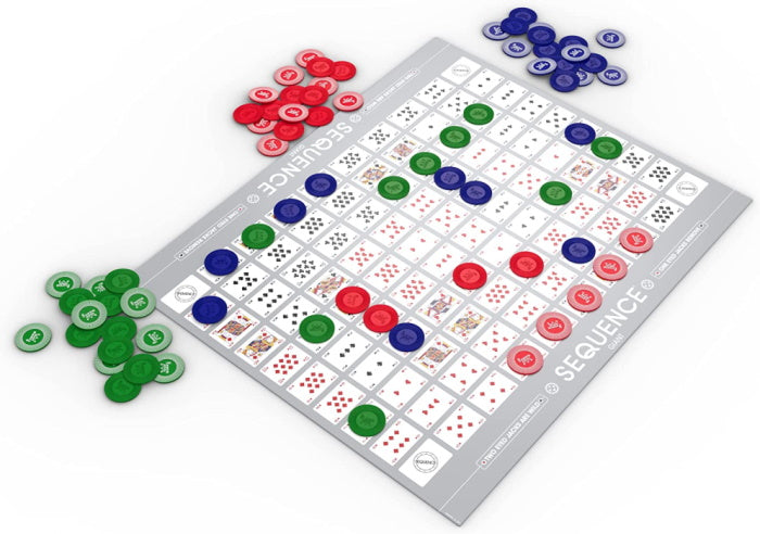 Jumbo Sequence Game - Tube Edition with Cushioned Mat, Cards and Chips