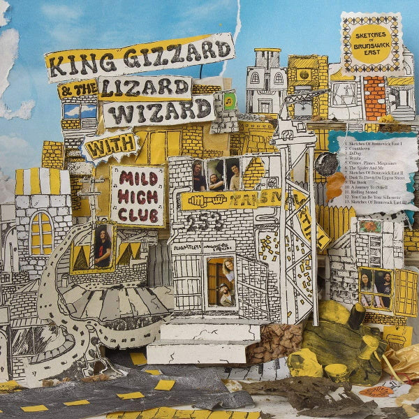King Gizzard & The Lizard Wizard with Mild High Club - Sketches Of Brunswick East: Yellow with Sky Blue Splatter Vinyl