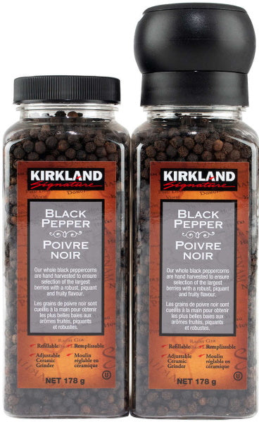 Kirkland Signature Black Pepper Grinder with Refill - 357g
