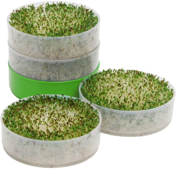 Kitchen Crop Deluxe Kitchen Seed Sprouter VKP1200 - 6 Inch Diameter Trays, 1 Oz Alfalfa Included