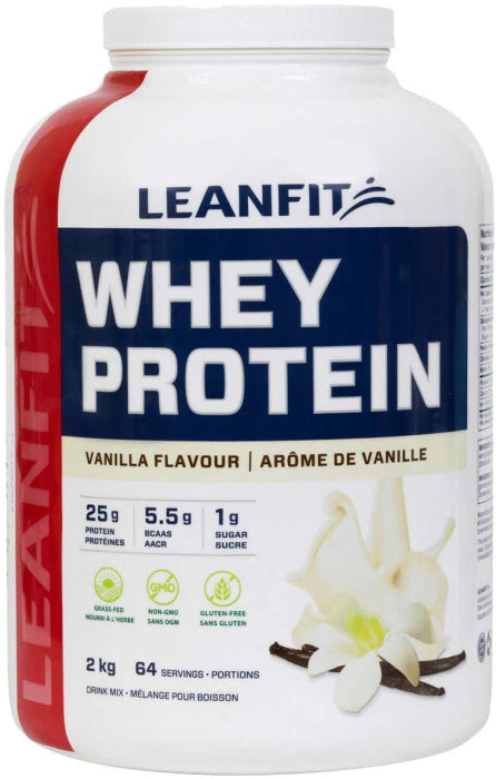 LeanFit Naturals Whey Protein Powder - Vanilla - 2kg