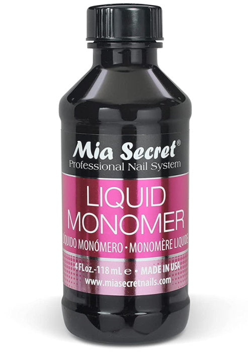 Mia Secret Liquid Monomer - Professional Acrylic Nail Liquid for Acrylic Powder - 118mL / 4 Fl Oz