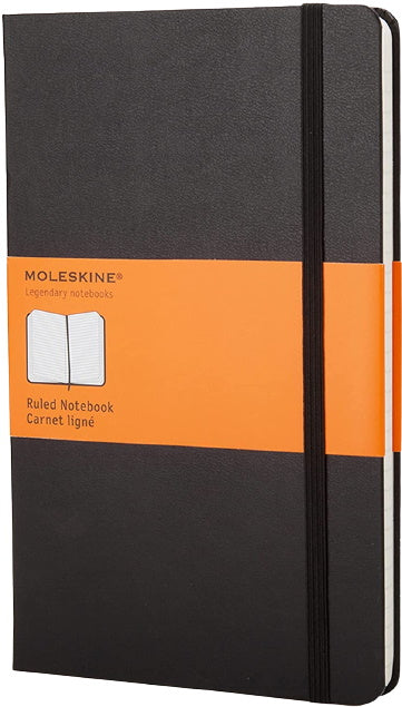 Moleskine Classic Notebook, Hard Cover, Large, Ruled/Lined, Black, 240 Pages