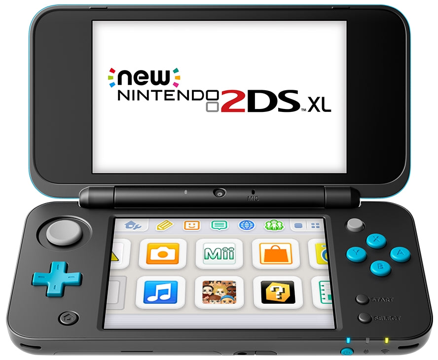 NEW Nintendo 2DS XL Console - Black + Turquoise