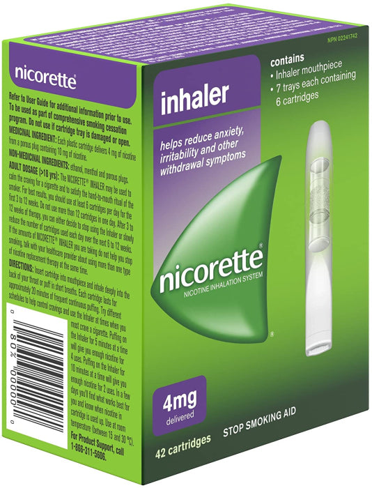 Nicorette Inhaler - 4mg - 42 Cartridges