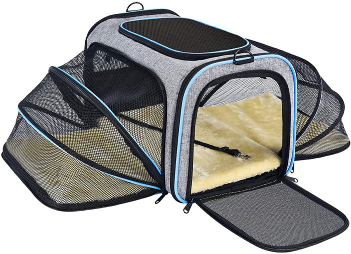 OMORC Pet Carrier - Airline Approved, Expandable Foldable Soft-Sided Carrier for Cats and Dogs