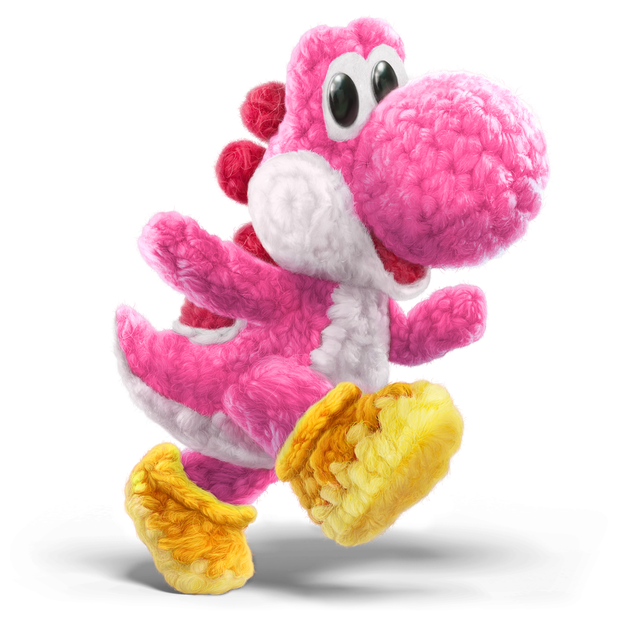 Pink Yarn Yoshi - Yoshi's Woolly World Series