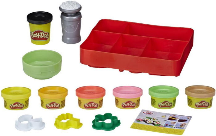 Play-Doh Kitchen Creations: Sushi Play Food Set with Bento Box and 9 Non-Toxic Play-Doh Cans