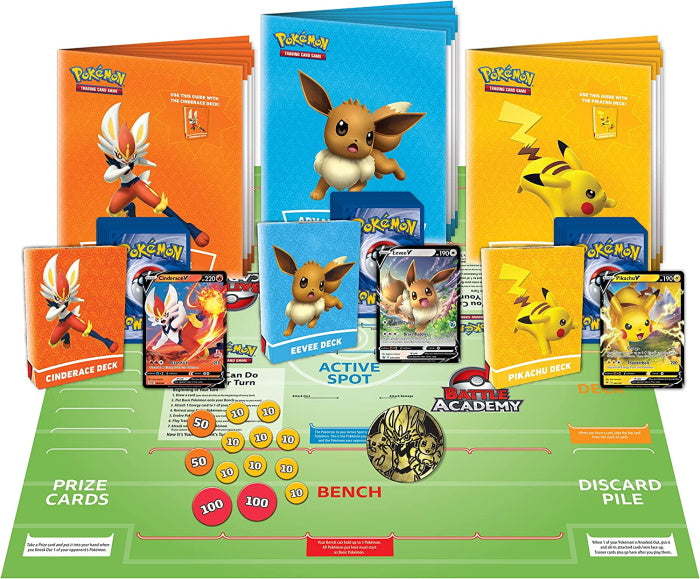 Pokemon TCG: Battle Academy - Cinderace V, Pikachu V & Eevee V