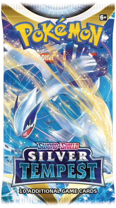 Pokemon TCG: Sword & Shield - Silver Tempest 3 Booster Packs, Coin & Manaphy Promo Card