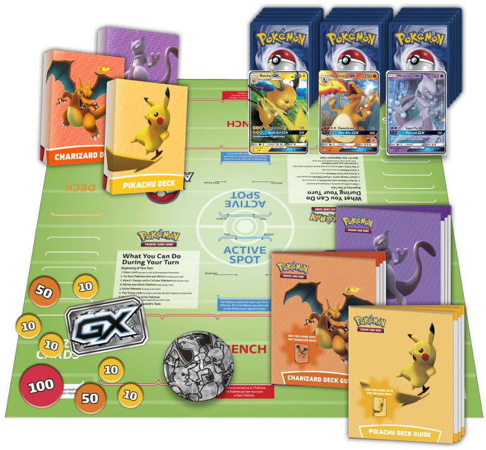 Pokemon TCG: Battle Academy - Charizard-GX, Raichu-GX & Mewtwo-GX