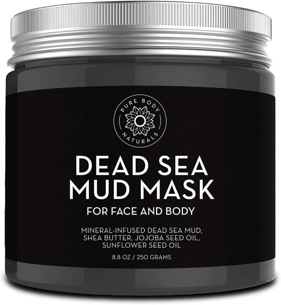 Pure Body Naturals Dead Sea Mud Mask for Face and Body - 250g / 8.8 Oz